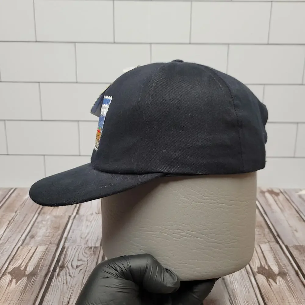 Made USA Wisconsin Stamp Snapback Hat Postmark America USPS Black Cap